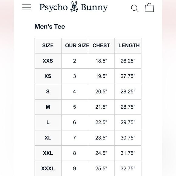 Psycho Bunny Short Sleeve T Shirt, Size XXL - Picture 8 of 8